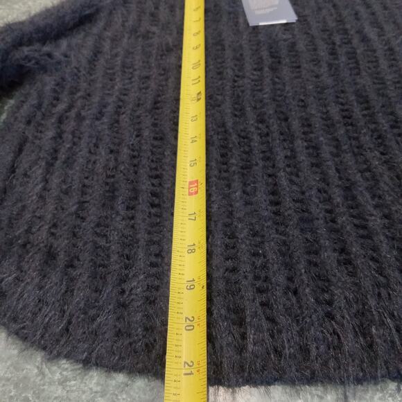 NWT Universal Thread Women Black Crewneck Open Knit Sweater Size Medium Coastal - Picture 7 of 9